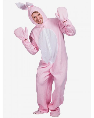 Kigurumi Onesie Pajamas Bunny Adult's Pink Winter Sleepwear Animal Costume Carnival Onesie Pajamas