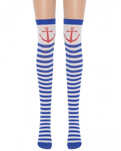 Women Saloon Stockings Sailor Knee High Socks Carnival Cosplay Costume Accessories Pantyhose  Tights