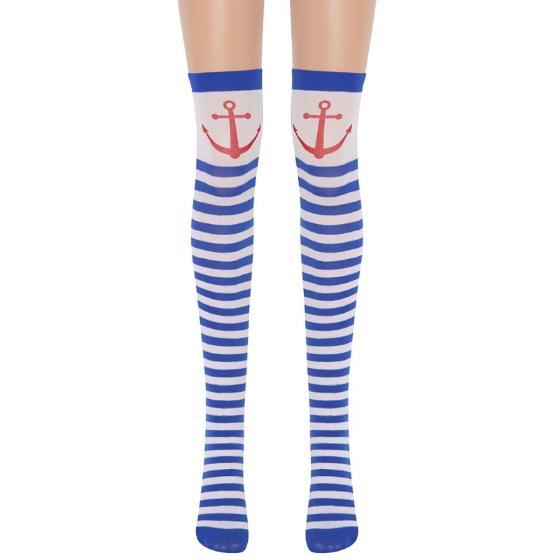 Women Saloon Stockings Sailor Knee High Socks Carnival Cosplay Costume Accessories Pantyhose  Tights