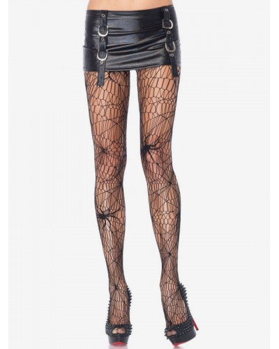 Women Saloon Girl Tights Black Spider Web Lace Pantyhose Halloween Costume Socks Accessories