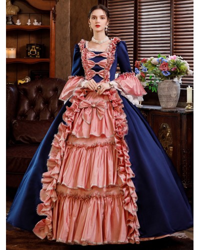 Pink Retro Costumes Dress For Women Marie Antoinette Costume Party Dress Euro-Style Christmas Halloween Holiday Graduation Prom