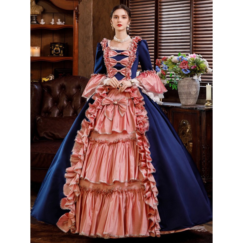 Pink Retro Costumes Dress For Women Marie Antoinette Costume Party Dress Euro-Style Christmas Halloween Holiday Graduation Prom