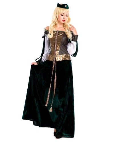 Medieval Costumes European Court Dress Green Palace Gown Costumes For Women Medieval European Royalty Arab Princess Costume Middle Ages