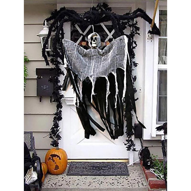 Halloween Decorations Grey Polyester Fiber Halloween Skeleton Props