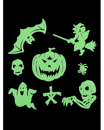 Unisex Halloween Decorations Grass Green Polyester Fiber Sticker