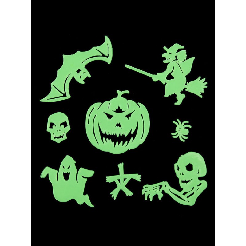 Unisex Halloween Decorations Grass Green Polyester Fiber Sticker