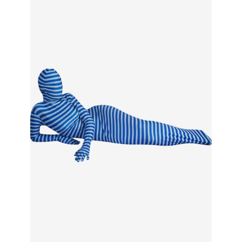 Unisex Stripes Mummy Bag Style Lycra Spandex Zentai Suit