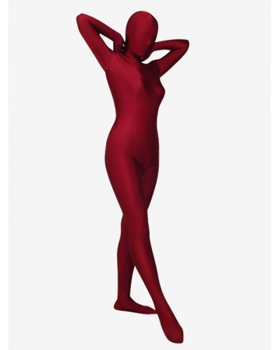 Halloween Morph Suit Dark Red Lycra Spandex Zentai Suit Bodysuit