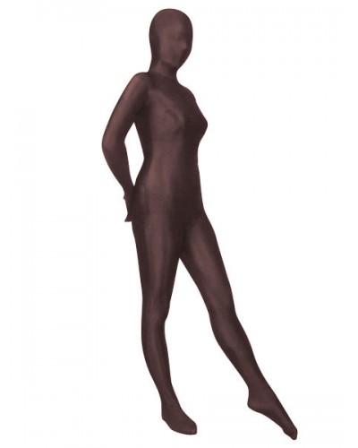 Halloween Morph Suit Deep Brown Lycra Spandex Zentai Suit Bodysuit