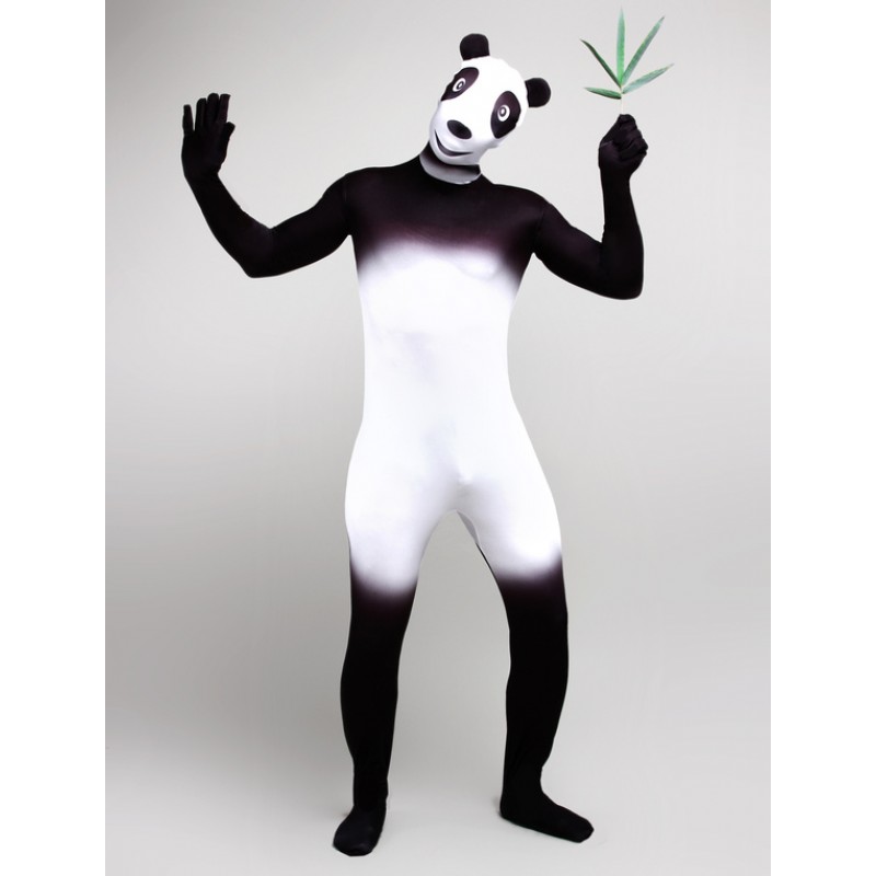 Morph Suit Panda Style Zentai Suit Full Body Lycra Spandex Bodysuit