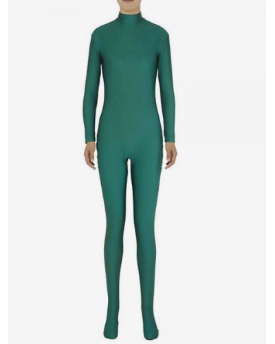 Women Dark Green Morph Suit Adults Bodysuit Lycra Spandex Catsuit For