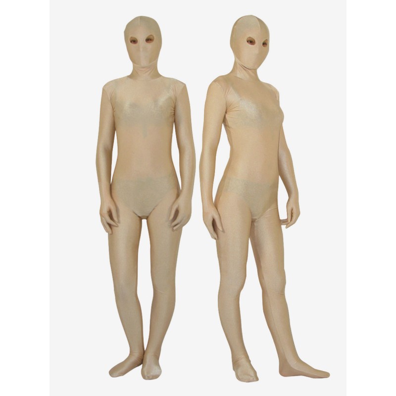 Halloween Morph Suit Fleshcolor Bare-eyed Lycra Spandex Catsuit Bodysuit