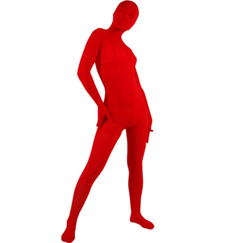 Halloween Flame Red Velvet Unisex Zentai Suit Halloween