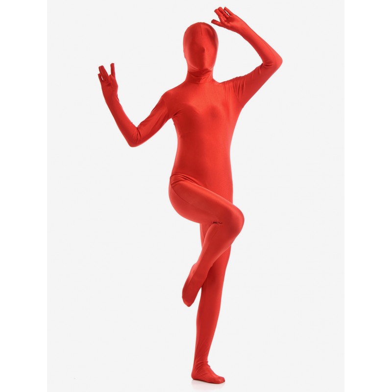 Red Zentai Suit Adults Morph Suit Full Body Lycra Spandex Bodysuit