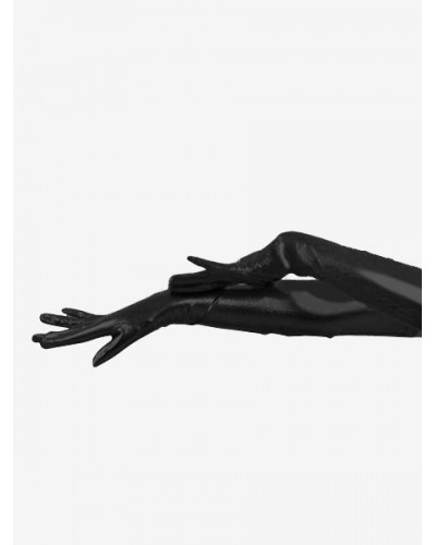 Unisex Halloween Shaping Black PVC Gloves For Catsuits  Zentai Halloween