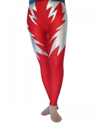 Red And Silver Female Spandex Pants