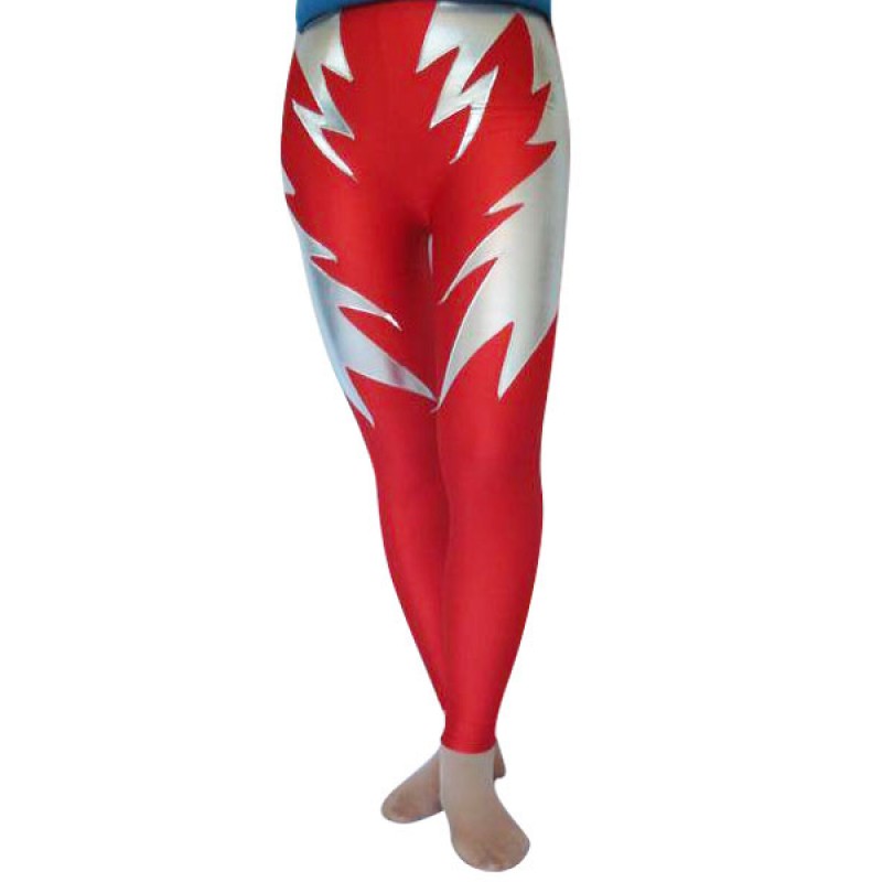 Red And Silver Female Spandex Pants