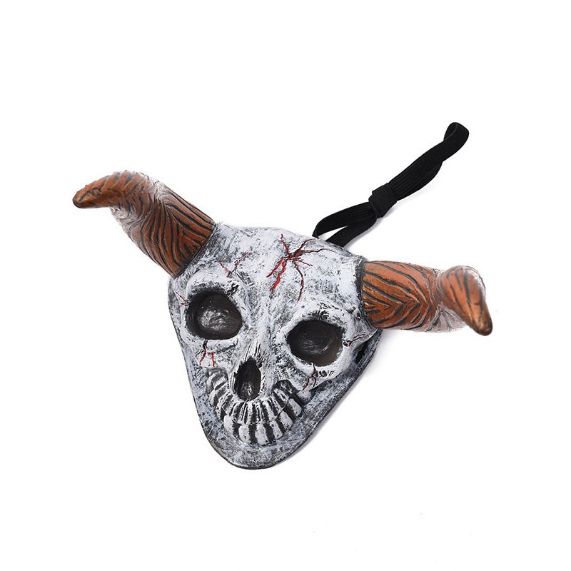 Unisex Halloween Scary Decorations For Adult Light Gray Polyester Fiber Devil Headwear Holiday Decorations