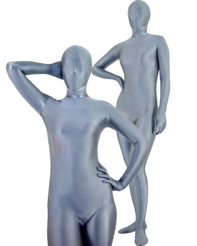 Halloween Morph Suit Grey Lycra Spandex Zentai Suit Zentais