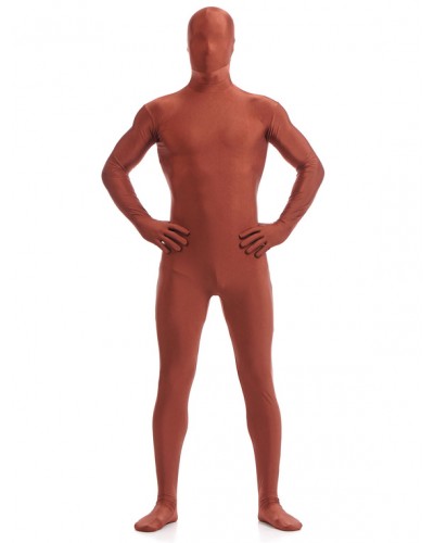 Mahogany Zentai Suit Adults Morph Suit Full Body Lycra Spandex Bodysuit For Men