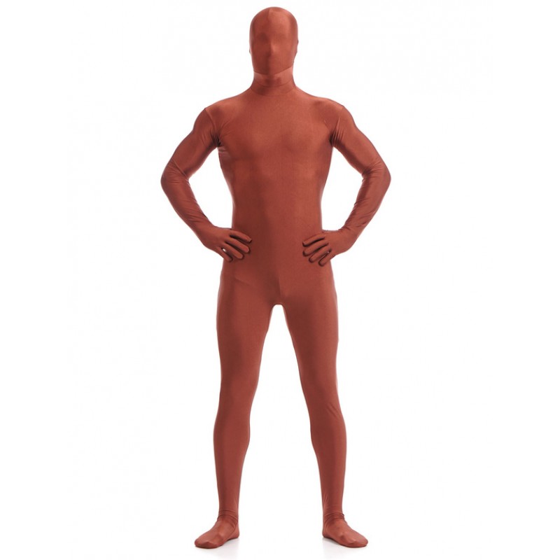 Mahogany Zentai Suit Adults Morph Suit Full Body Lycra Spandex Bodysuit For Men