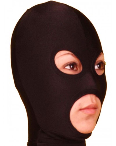 Halloween Black Open Eye And Mouth Lycra Spandex Halloween Hood