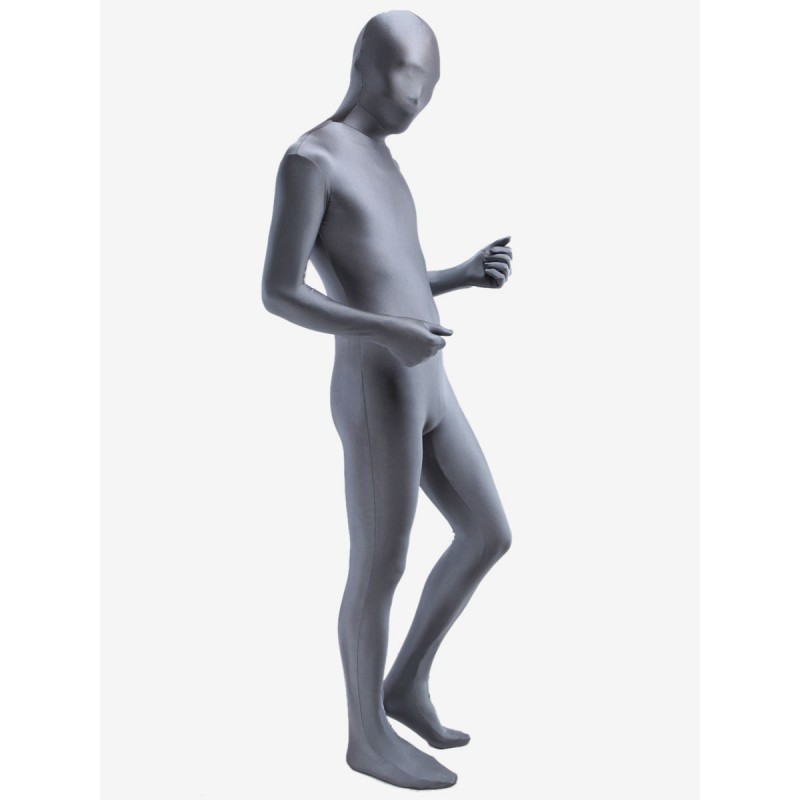 Morph Suit Classic Grey Zentai Suit Lycra Spandex Fabric Full Body Suit Bodysuit