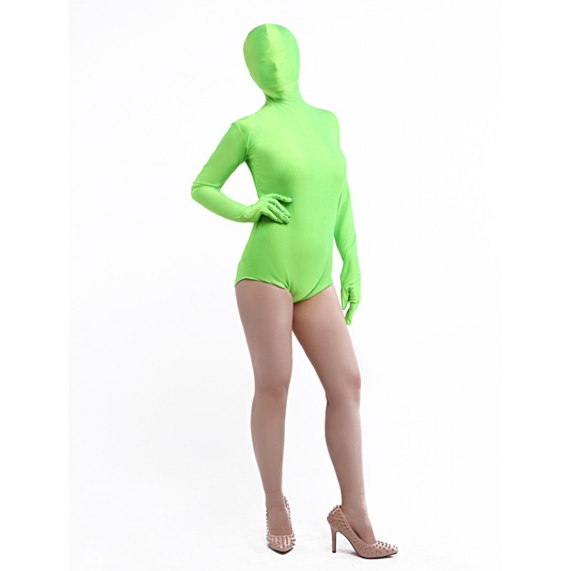 Unisex Halloween Forest Green Women‘s Latex Suit Halloween Bodysuit Rave Club