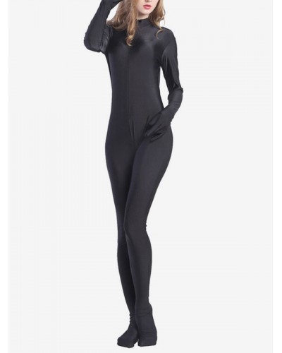 Women Black Bodysuit Adults Lycra Spandex Catsuit For Sexy