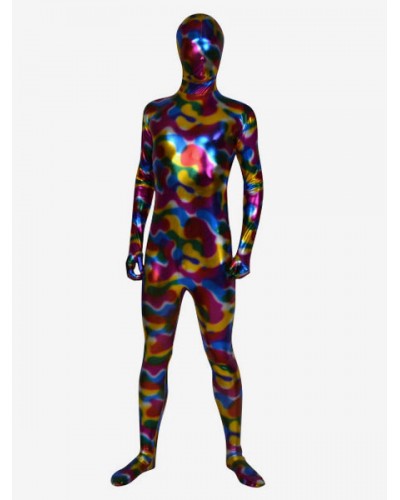 Morph Suit Multicolor Shiny Metallic Fabric Zentai Suit Unisex Full Body Suit Bodysuit