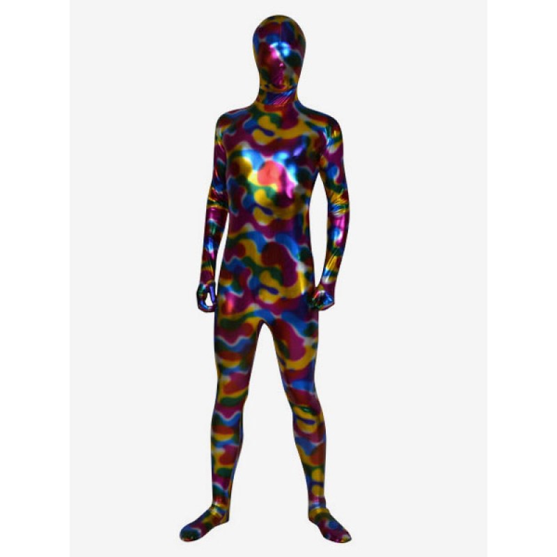 Morph Suit Multicolor Shiny Metallic Fabric Zentai Suit Unisex Full Body Suit Bodysuit