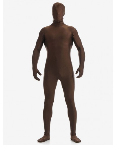 Deep Brown Zentai Suit Adults Morph Suit Full Body Lycra Spandex Bodysuit For Men