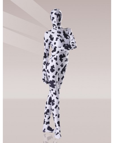 Black And White Cow Lycra Unisex Zentai Suits