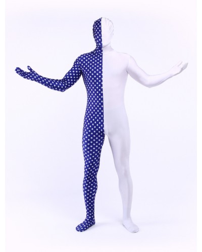 Unisex Morph Suit Polka Dot And White Zentai Suit Full Body Lycra Spandex Bodysuit