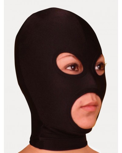 Unisex Halloween Lycra Spandex Black Mask With Eye And Mouth Openings Halloween