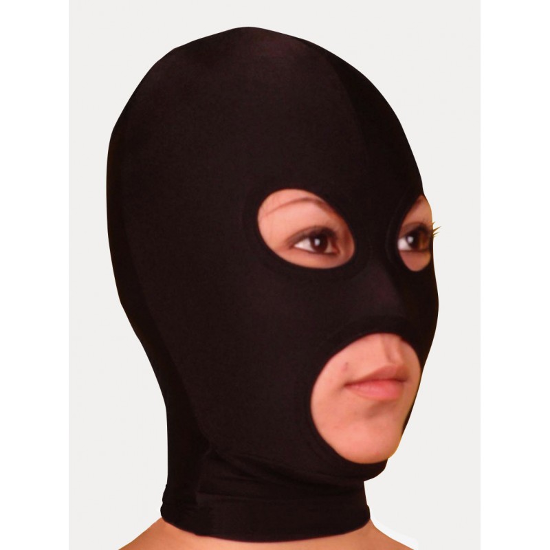 Unisex Halloween Lycra Spandex Black Mask With Eye And Mouth Openings Halloween