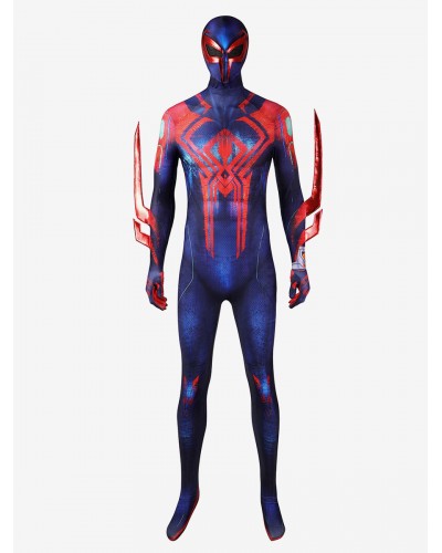 Spider Man Cosplay Across The Spider-Verse Spiderman 2099 Miguel O'Hara Cosplay Costumes Catsuits  Zentai