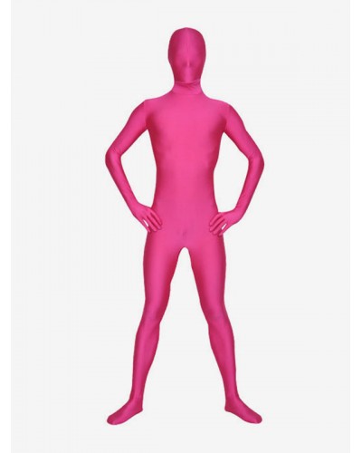 Morph Suit Fuchsia Red Lycra Spandex Fabric Zentai Suit Unisex Full Body Suit Bodysuit