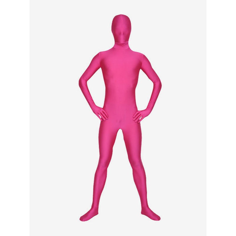 Morph Suit Fuchsia Red Lycra Spandex Fabric Zentai Suit Unisex Full Body Suit Bodysuit