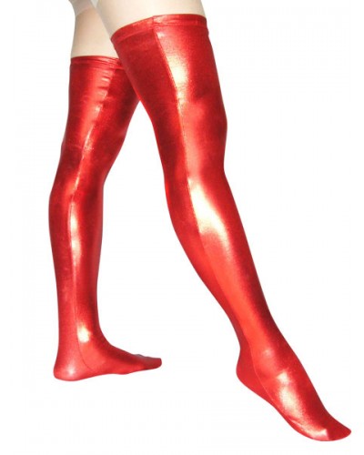 Red Shiny Metallic Stockings