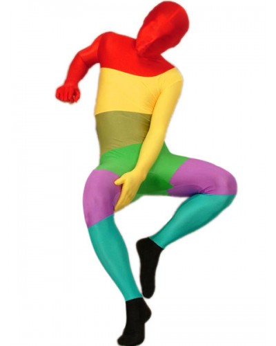 Multicolor Unisex Spandex Zentai Suit