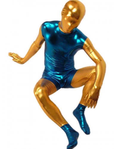 Shiny Metallic Zentai Suit Halloween Full Halloween Bodysuit Patterned