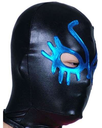 Black And Blue Open Eye Shiny Metallic Hood