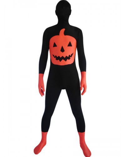 Halloween Pumpkin Full Body Spandex Suit Zentai Costume