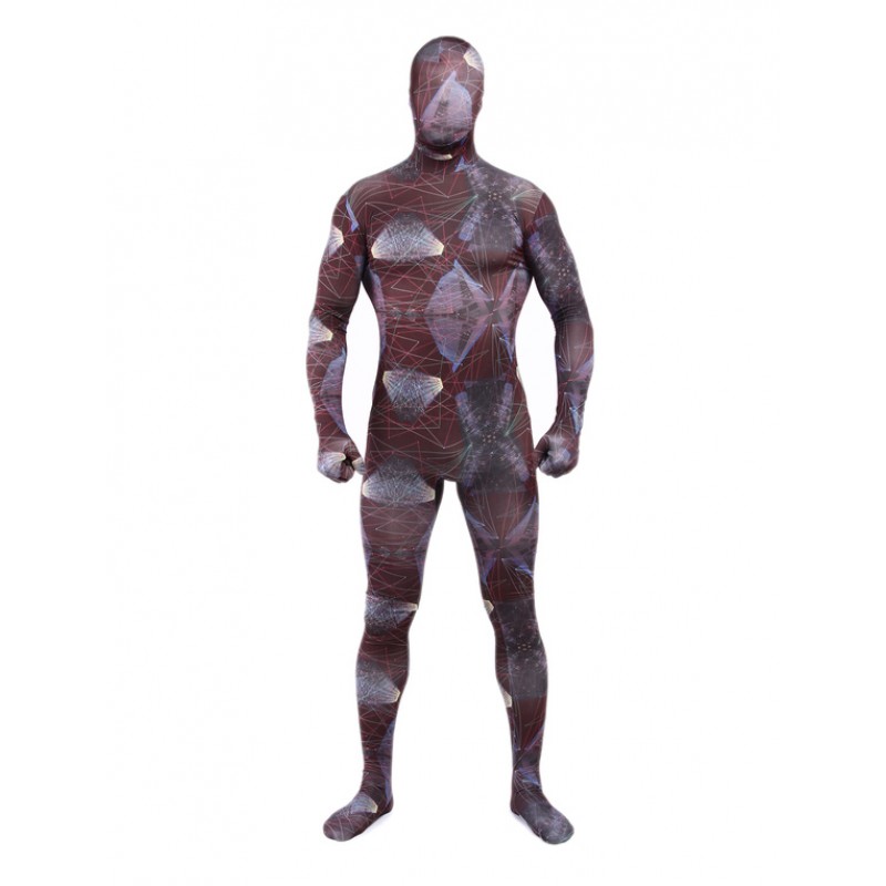 Unisex Morph Suit Multicolor Geometric Pattern Zentai Suit Full Body Lycra Spandex Bodysuit