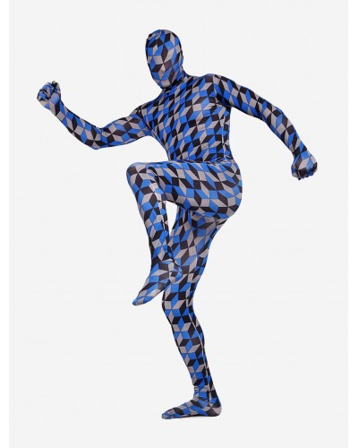 Unisex Morph Suit Multicolor Plaid Zentai Suit Full Body Lycra Spandex Bodysuit