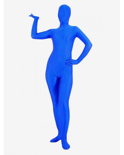 Halloween Morph Suit Unisex Blue Lycra Spandex Zentai Suit Bodysuit