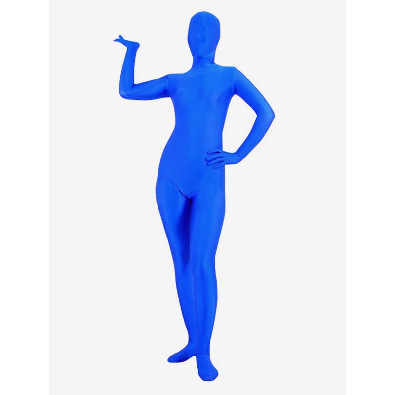 Halloween Morph Suit Unisex Blue Lycra Spandex Zentai Suit Bodysuit