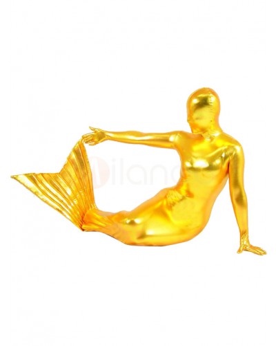 Gold Shiny Metallic Mermaid Suit