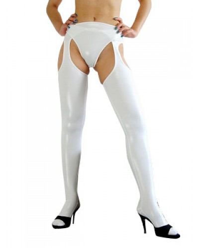 White Shiny Metallic Catwoman Sexy Shorts Pants